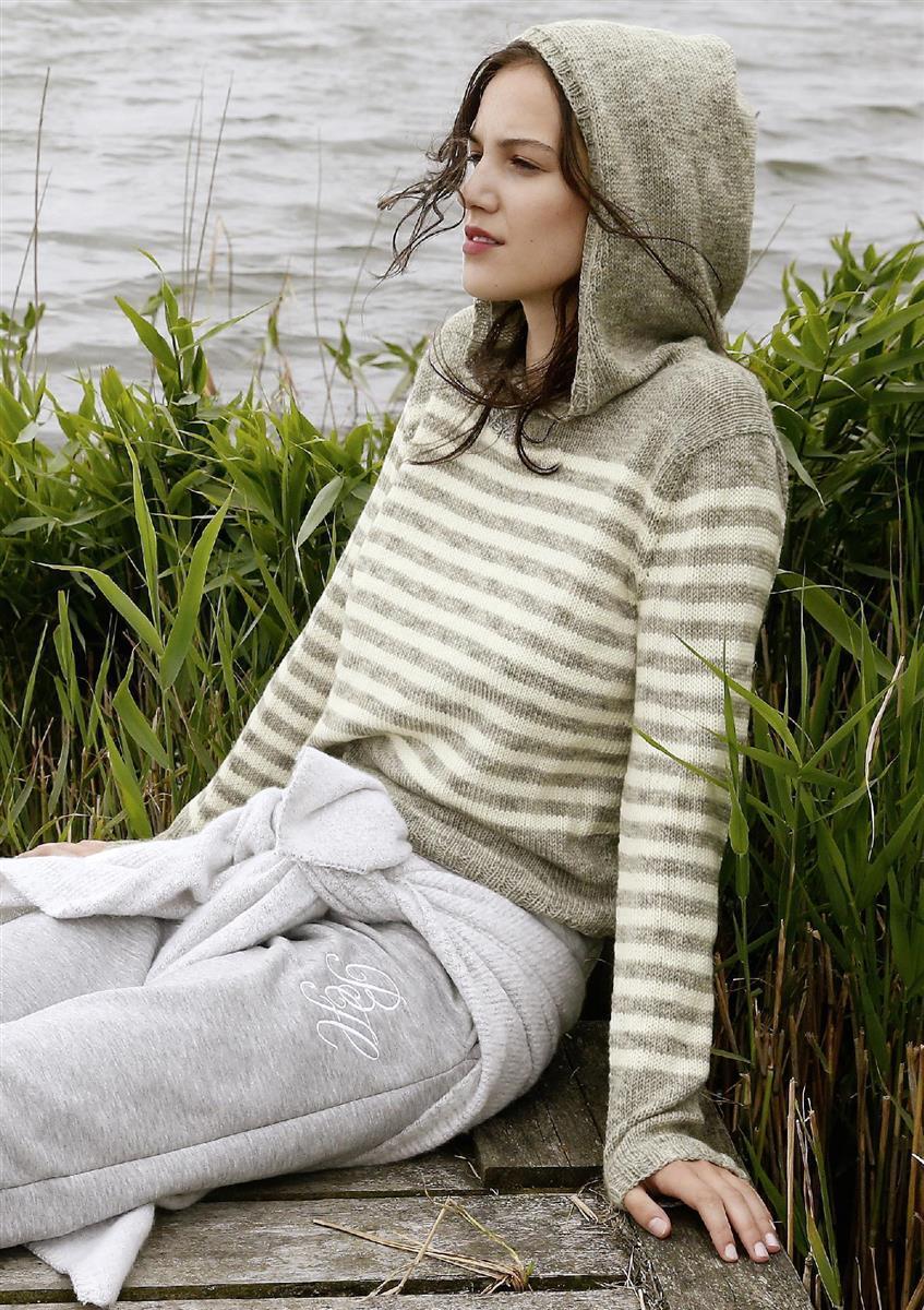 Strickanleitung - Ringelpullover mit Kapuze - Rebecca - Online.de