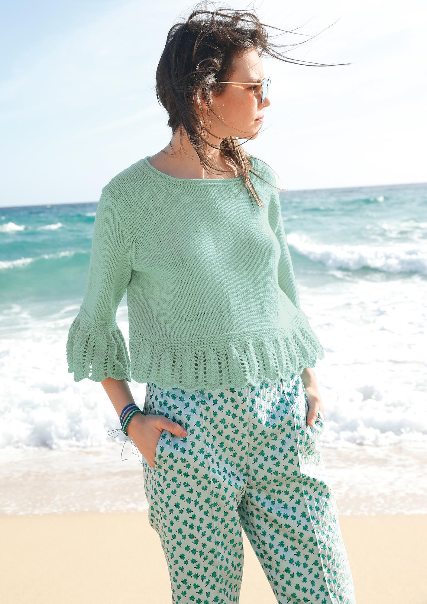 Strickanleitung – Rüschenpulli Emma - Rebecca - Online.de