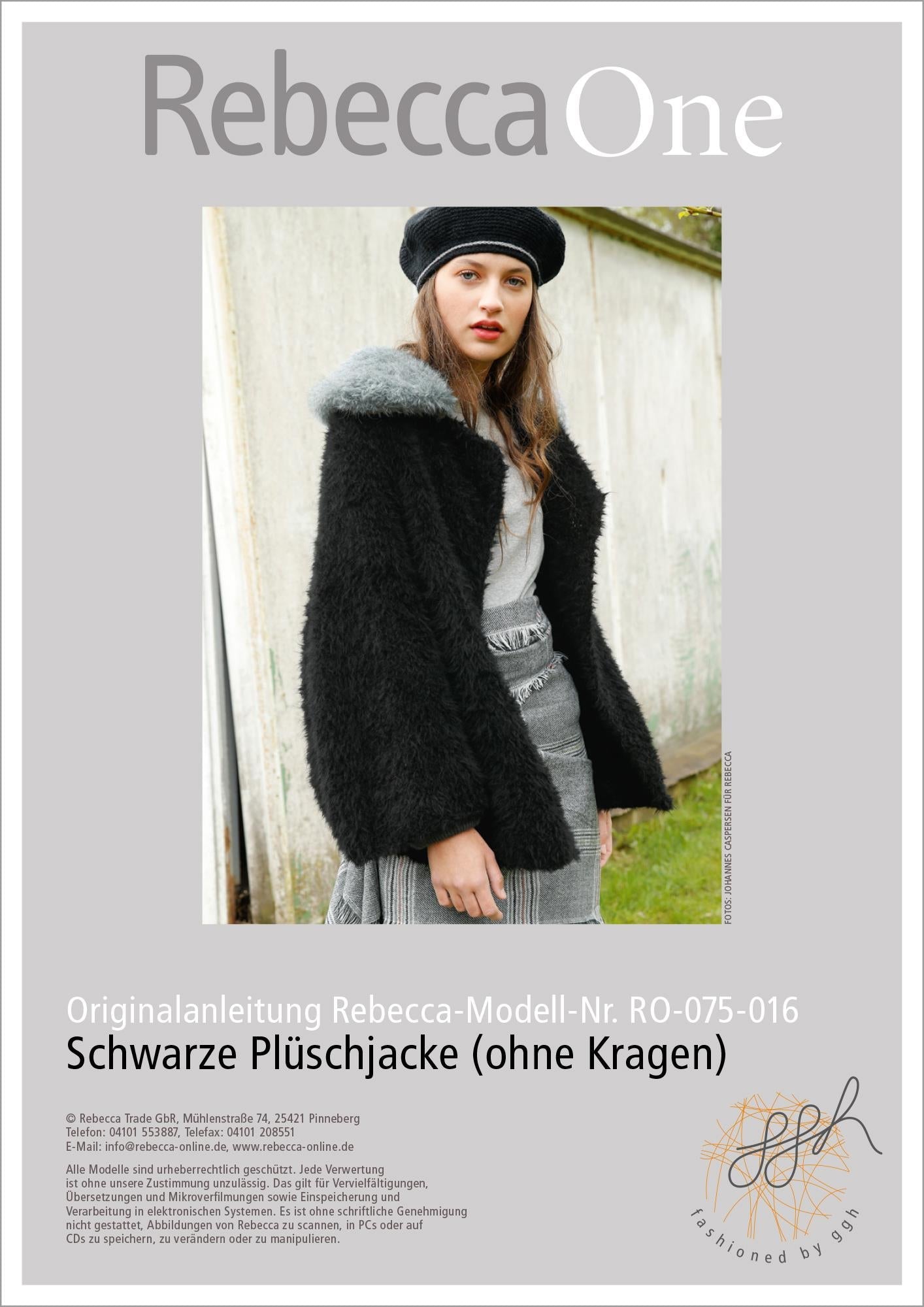 Strickanleitung - Schwarze Plüschjacke - Rebecca - Online.de