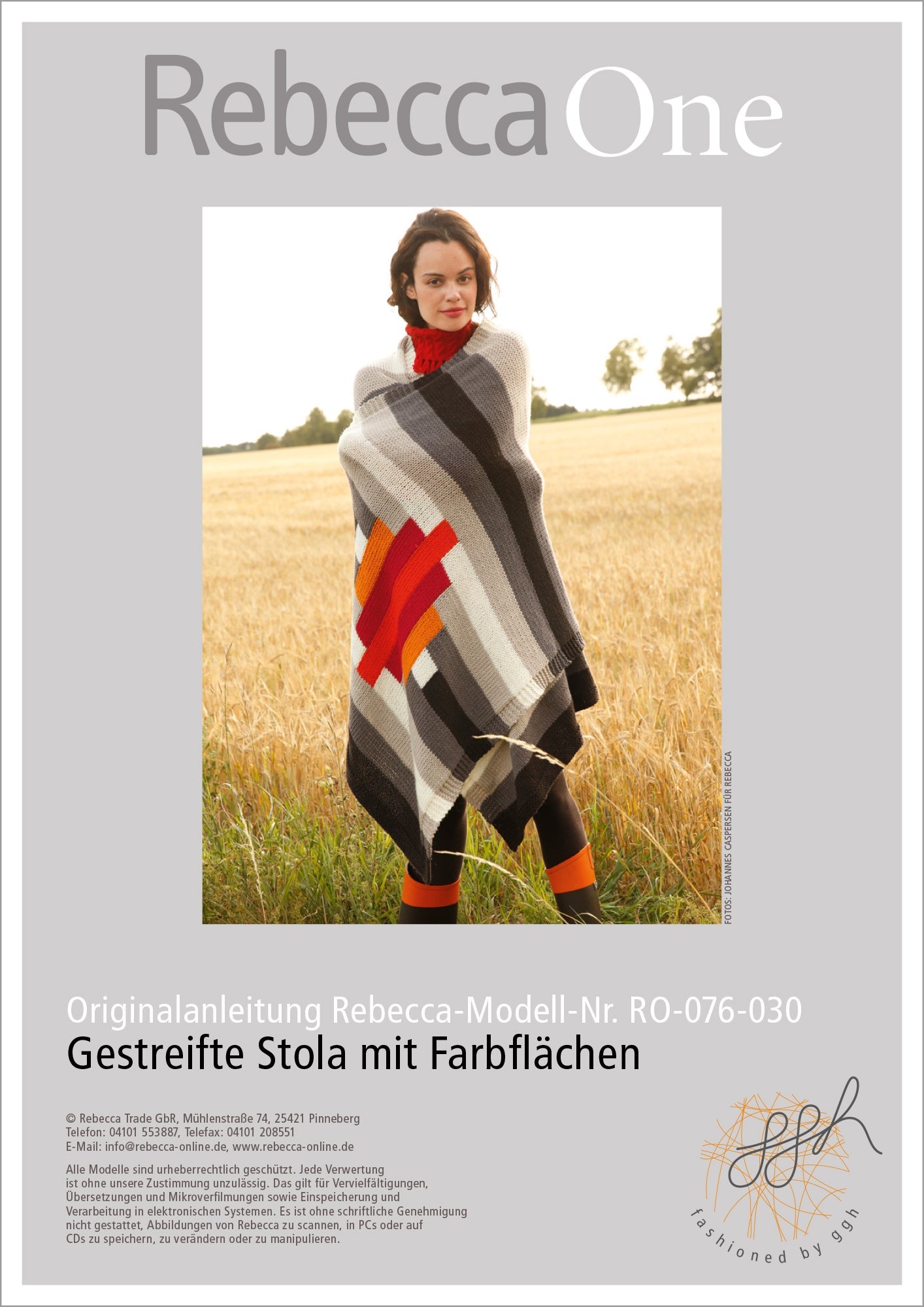 Strickanleitung - Stola mit Farbflächen - Rebecca - Online.de