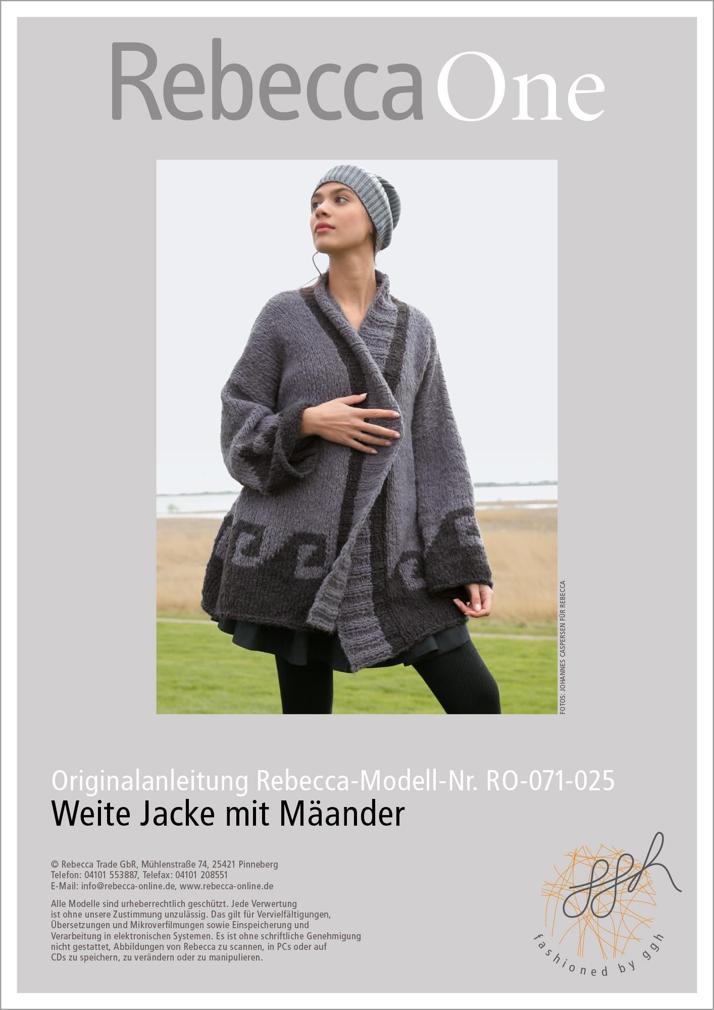 Strickanleitung - Weiter Jacke mit Mäander - Rebecca - Online.de