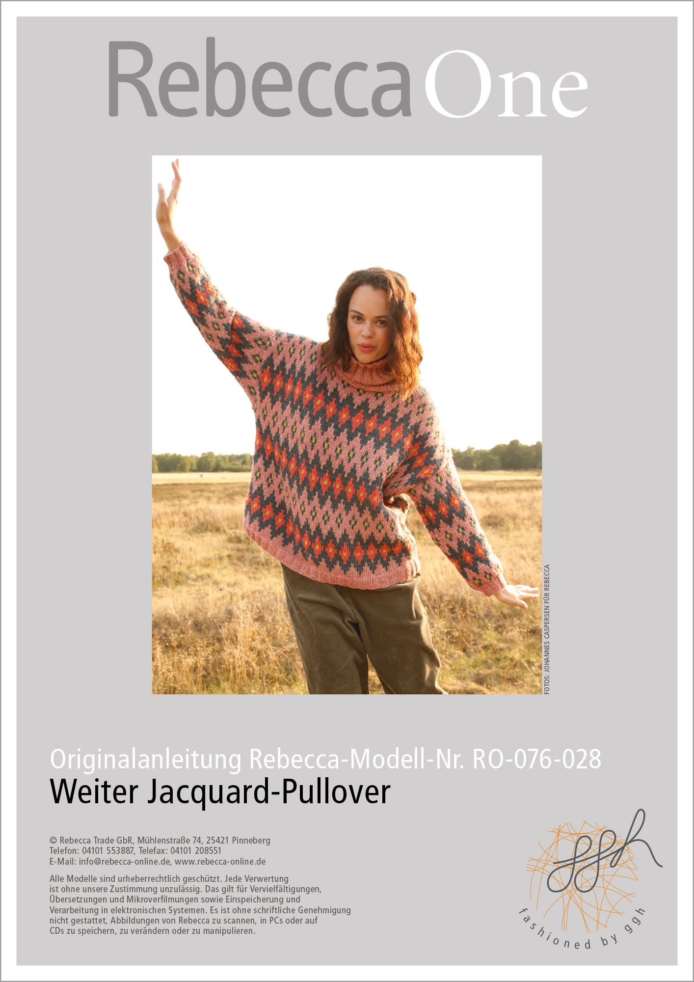 Strickanleitung - Weiter Jacquard - Pullover - Rebecca - Online.de