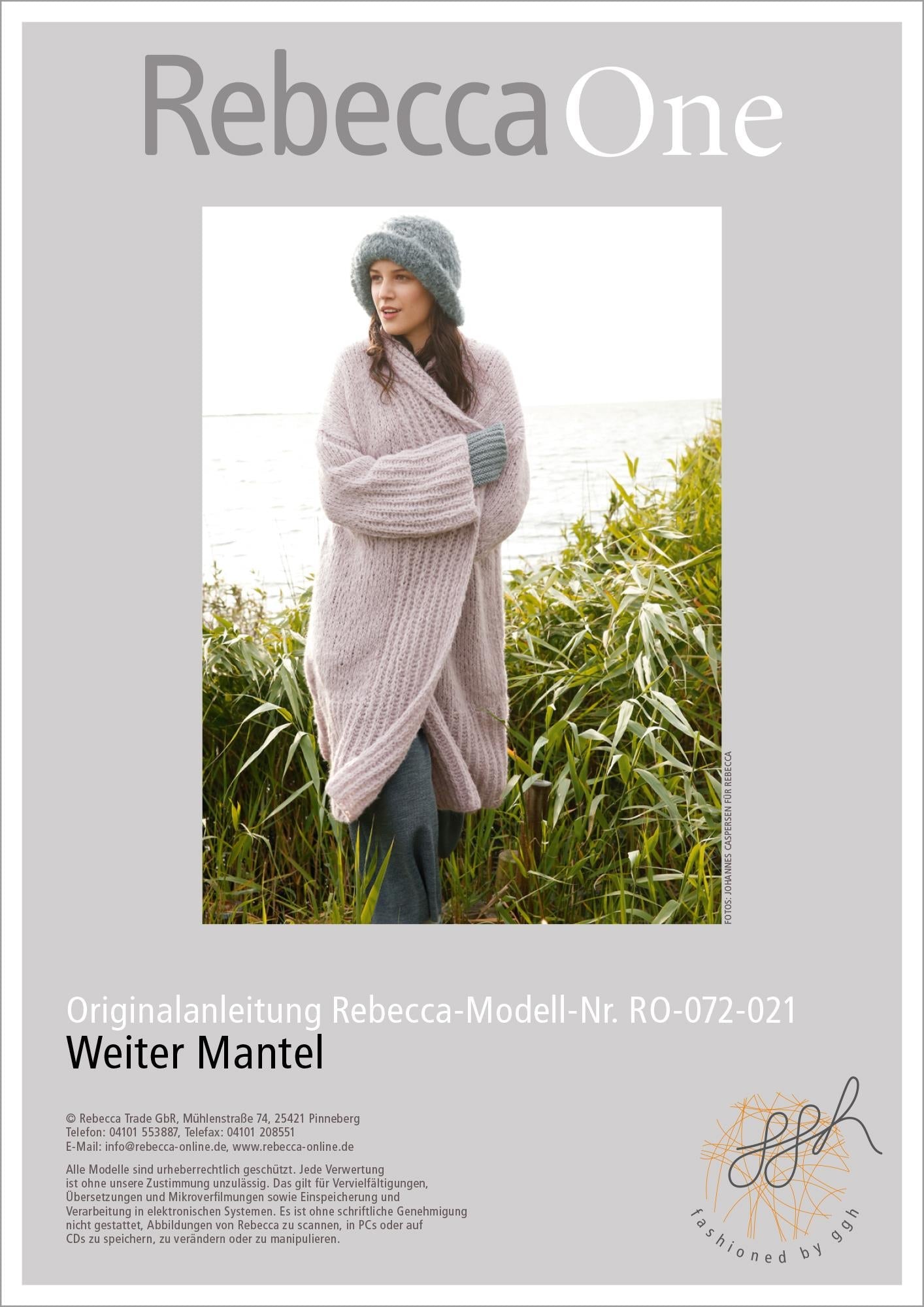 Strickanleitung - Weiter Mantel mit Schalkragen - Rebecca - Online.de