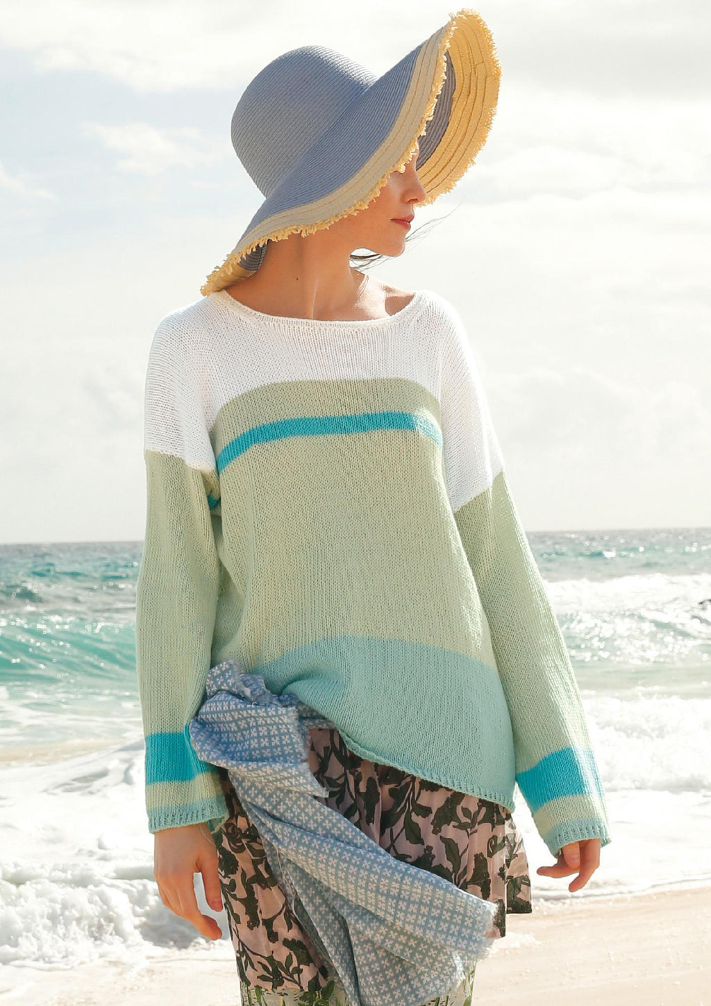 Strickanleitung - Weiter Streifen - Pullover - Rebecca - Online.de