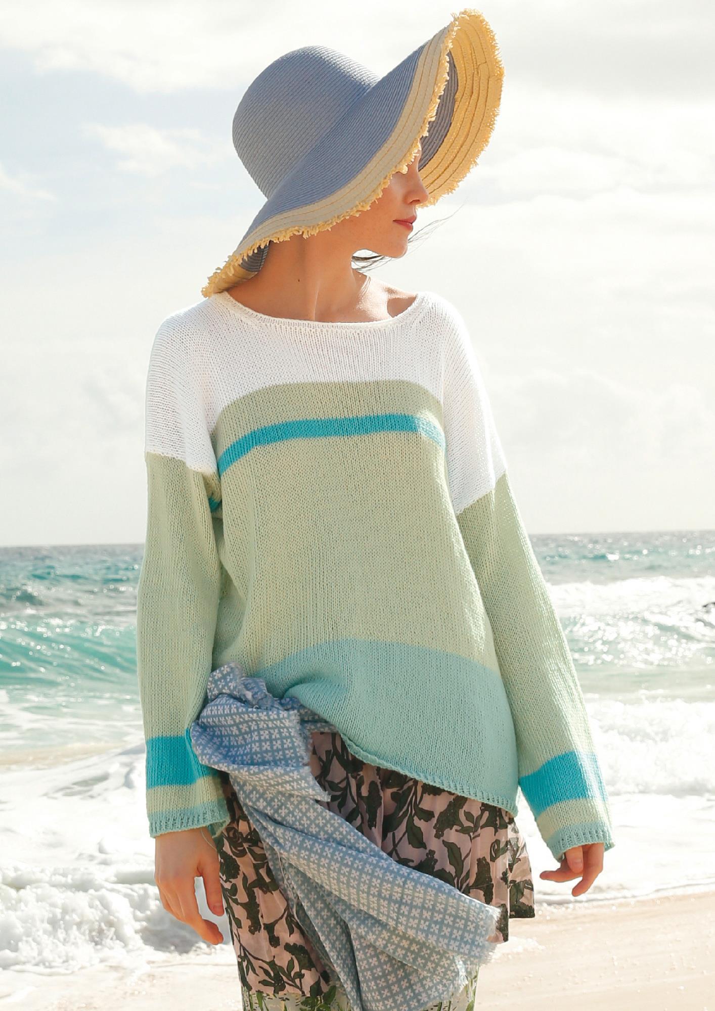 Strickanleitung - Weiter Streifen - Pullover - Rebecca - Online.de