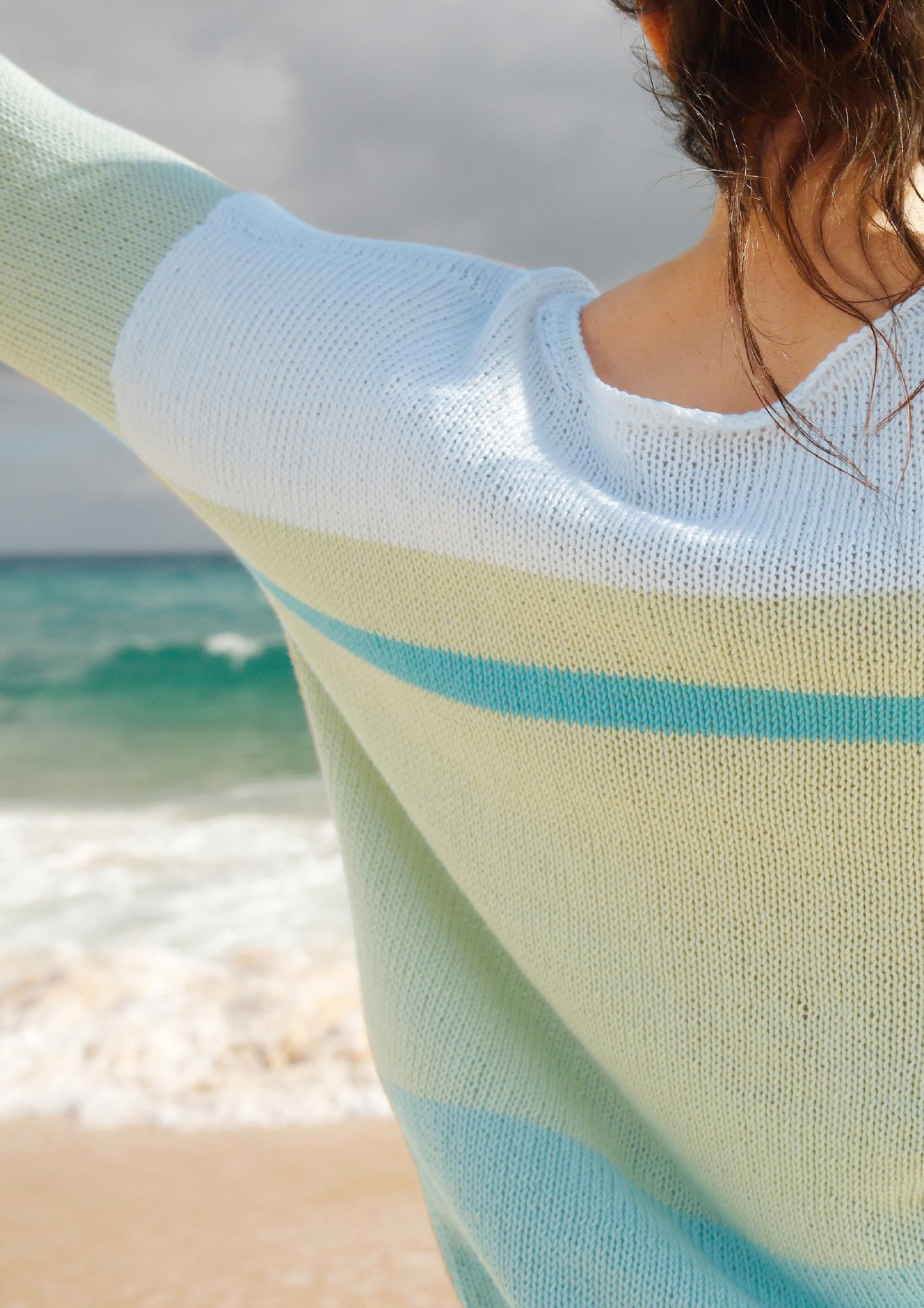 Strickanleitung - Weiter Streifen - Pullover - Rebecca - Online.de