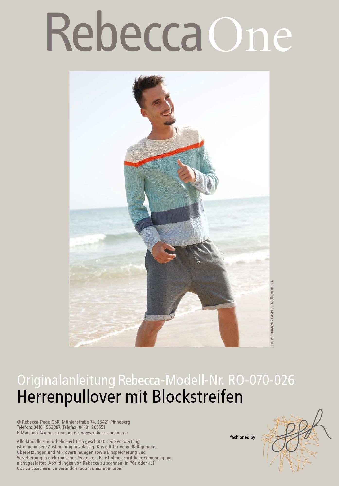 Strickmuster - Herrenpullover mit Blockstreifen - Rebecca - Online.de