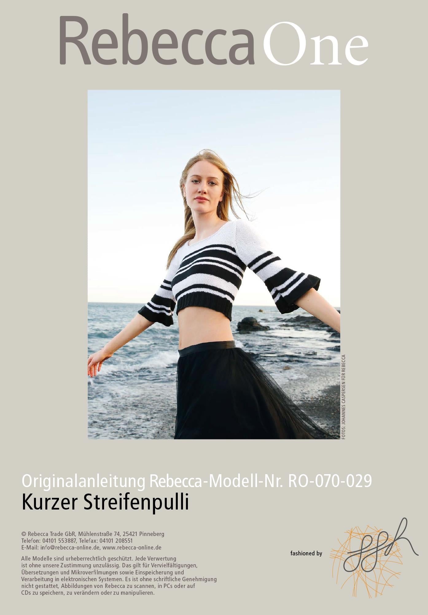 Strickmuster - Kurzer Streifenpulli - Rebecca - Online.de