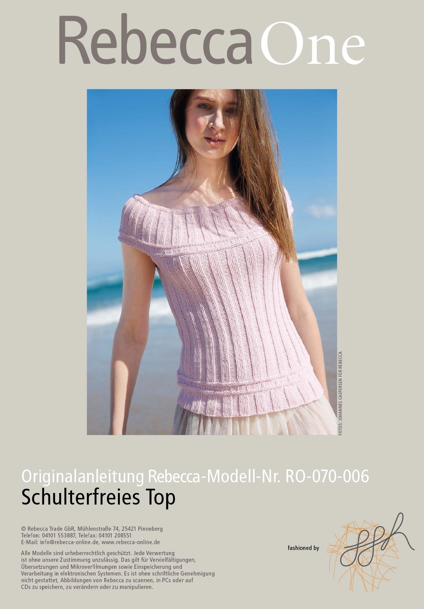 Strickmuster - Schulterfreies Top - Rebecca - Online.de