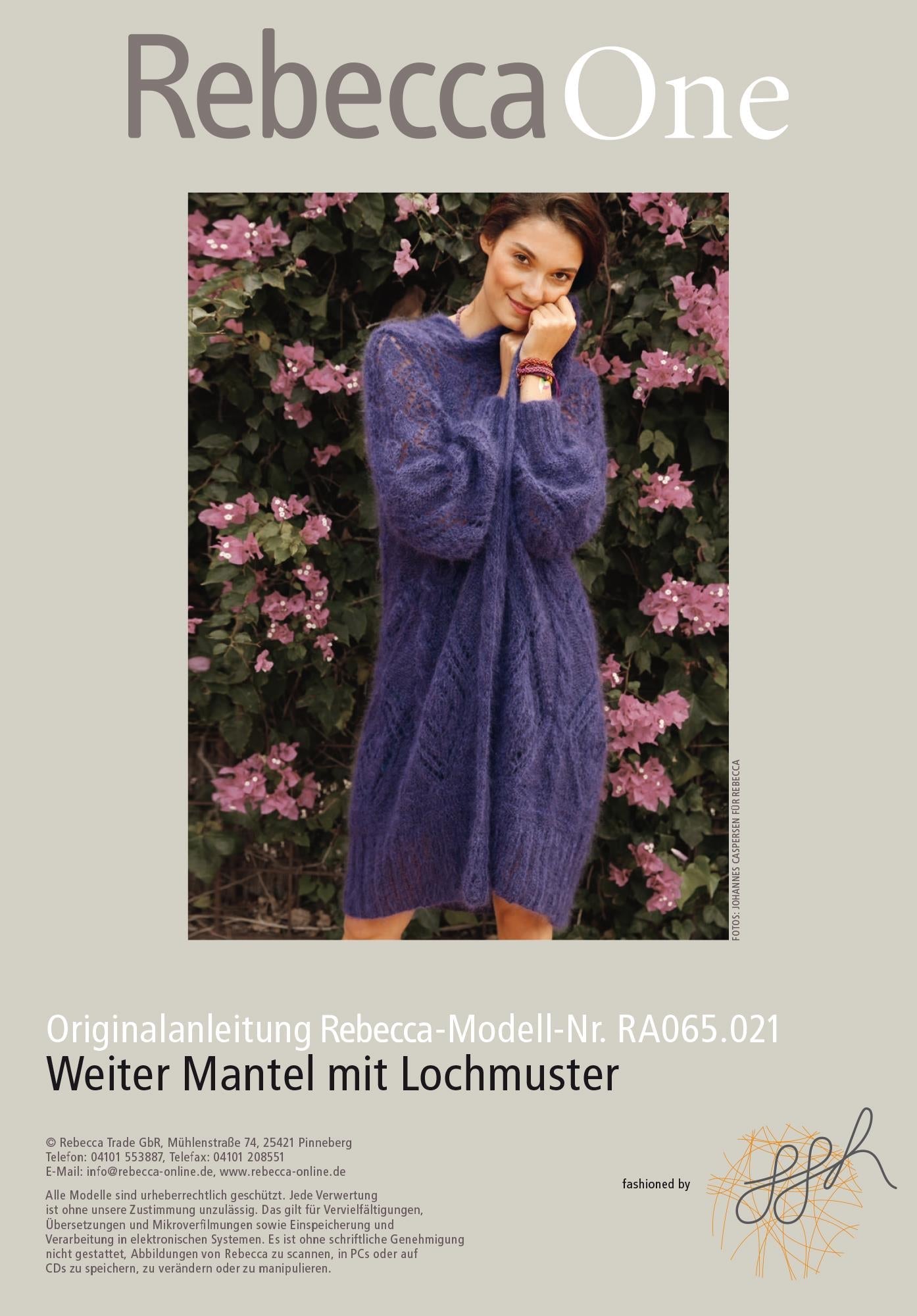 Weiter Mantel mit Lochmuster - Rebecca - Online.de