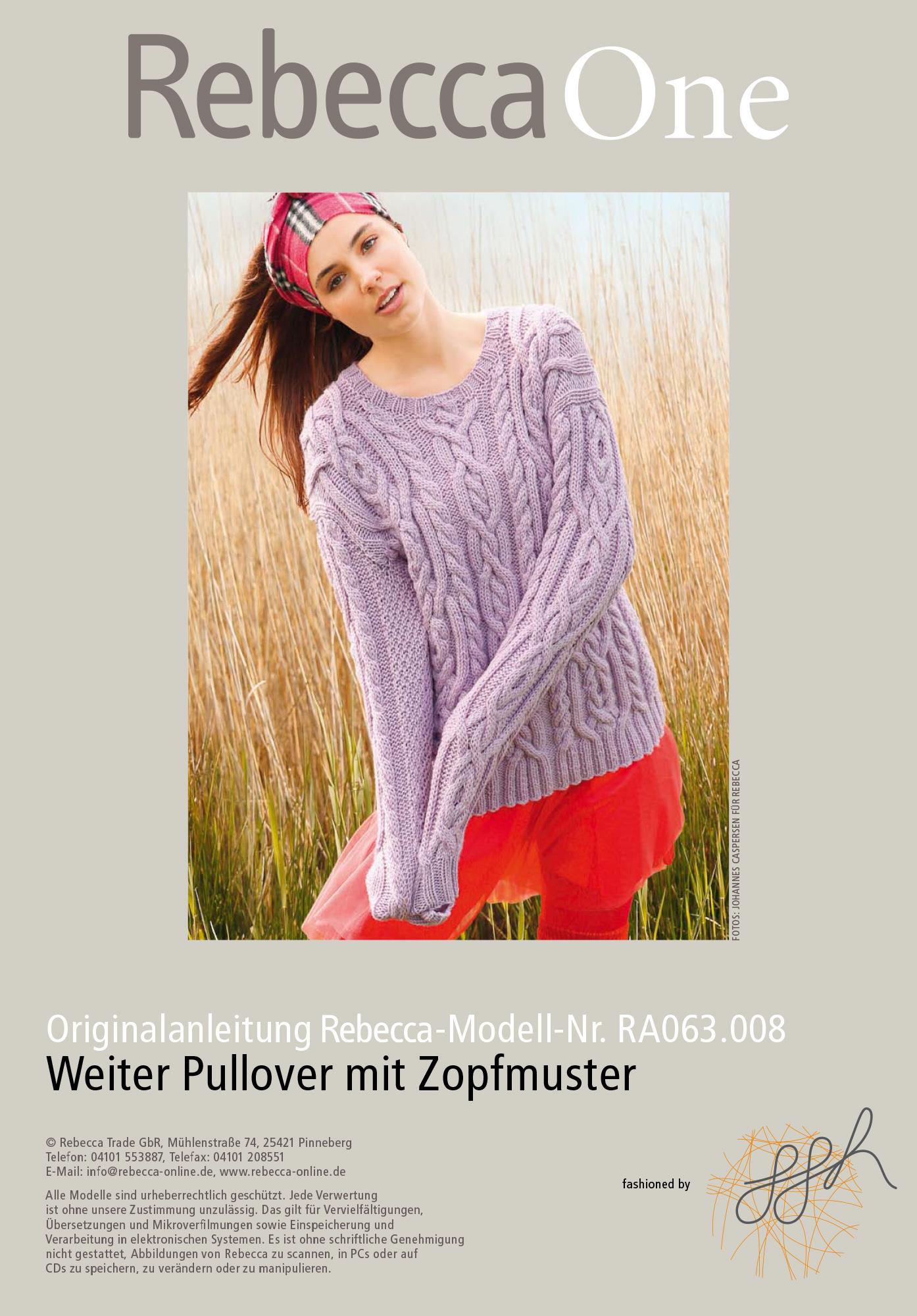 WeiterPullover mit Zopfmuster - Rebecca - Online.de