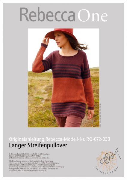 Strickanleitung - Langer Streifenpullover