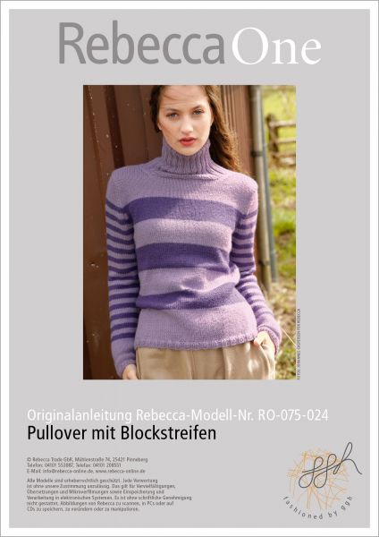 Knit pattern - Block stripe jumper