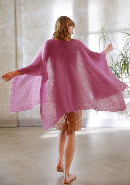 Mohair-Poncho