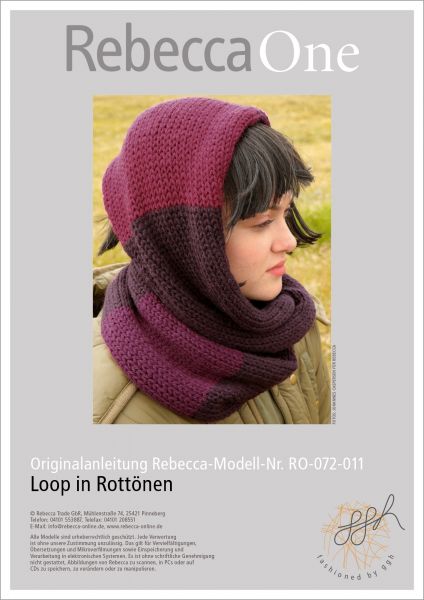 Knit pattern – loop in red hues