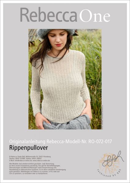 Strickanleitung - Melierter Rippenpullover