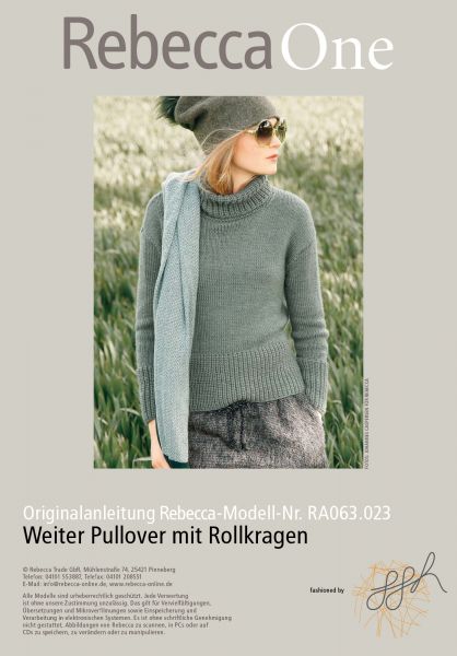 Weiter Pullover mit Rollkragen