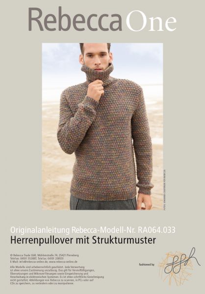 Herrenpullover mit Strukturmuster