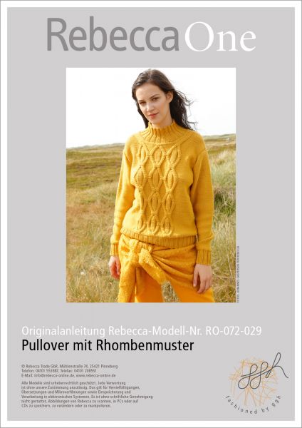 Strickanleitung - Pullover mit Rhombenmuster