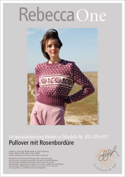 Anleitung - Pullover mit Rosenbordüre