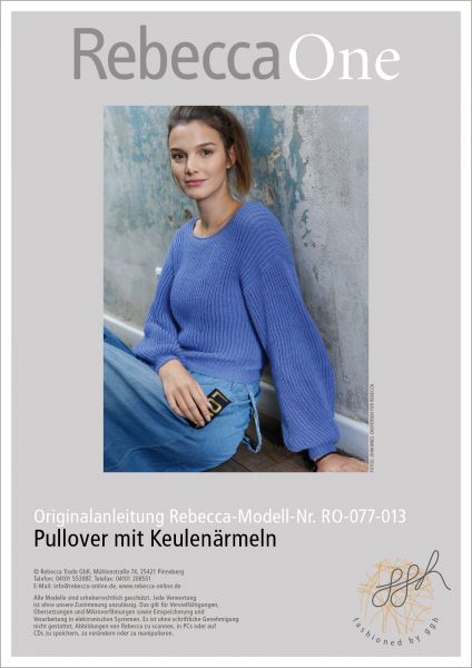 Strickanleitung - Pullover mit Keulenärmeln