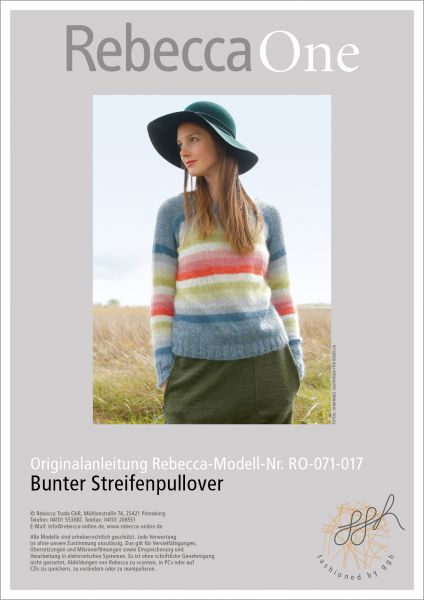 Knit pattern – colourful striped jumper