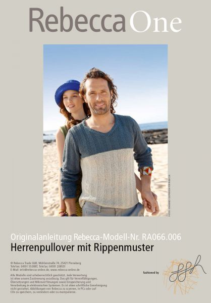 Herrenpullover mit Rippen