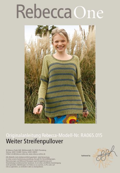 Weiter Streifenpullover