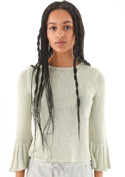 Pullover mit Plisseeärmeln