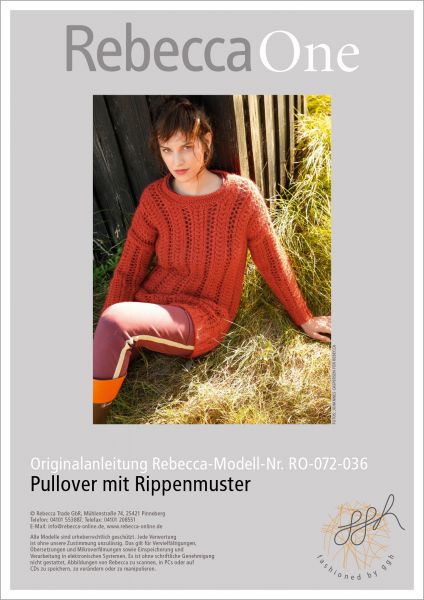 Strickanleitung - Pullover mit Rippenmuster