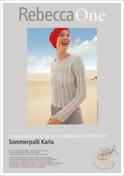 Knit pattern – Cropped peep-hole pattern jumper