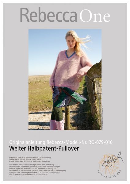 Anleitung - Weiter Halbpatent Pullover