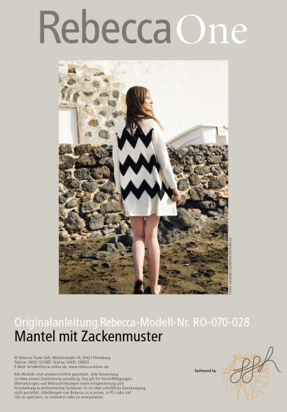 Knit pattern – Coat with zigzag pattern