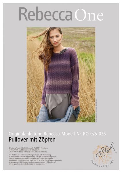 Strickanleitung - Pullover mit Zöpfen