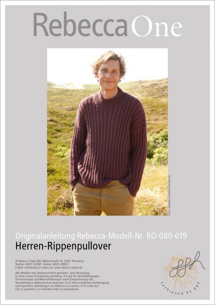 Anleitung - Herren Rippenpullover