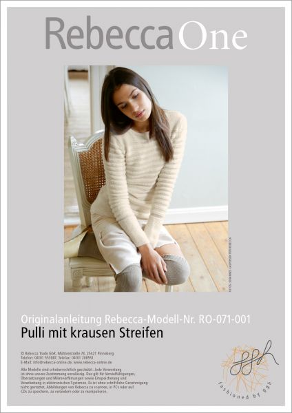 Strickanleitung - Pulli mit krausen Streifen