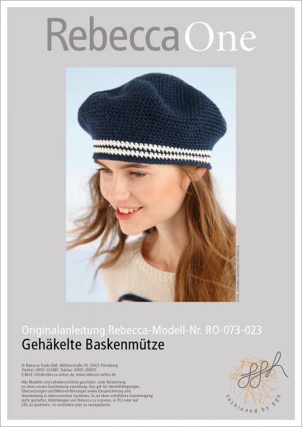 Strickanleitung - Gehäkelte Baskenmütze