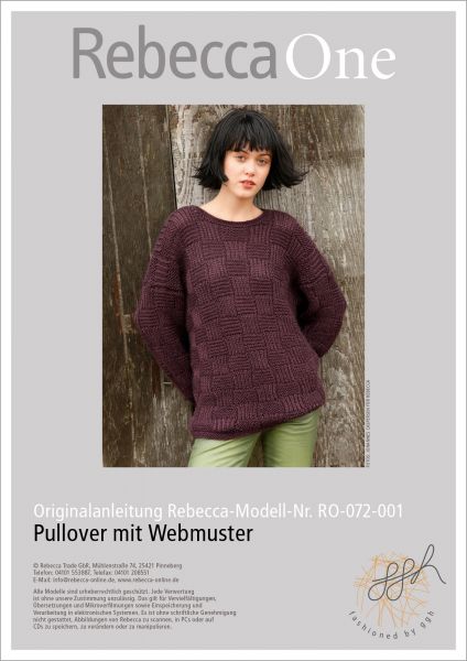 Strickanleitung - Pullover mit Webmuster