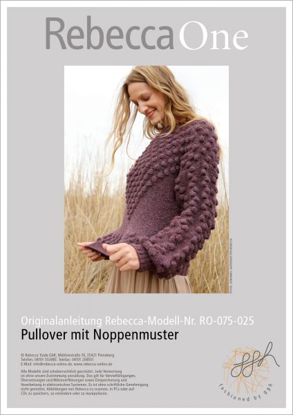 Strickanleitung - Pullover mit Noppen