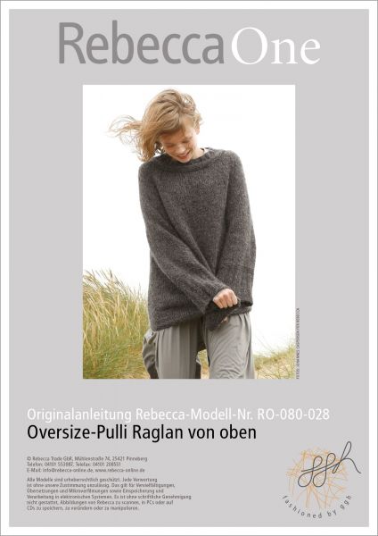 Oversize Top Down Raglan Sweater