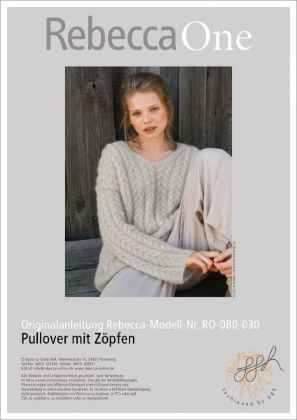 Anleitung - Pullover mit Zöpfen