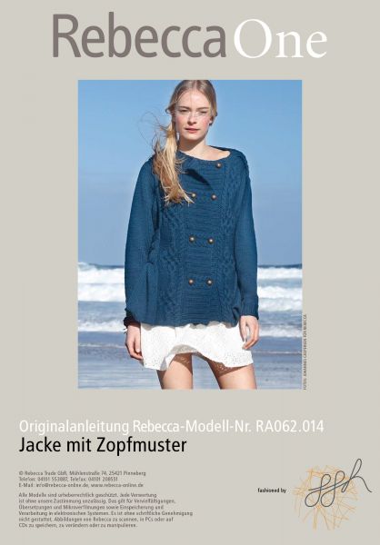 Jacke mit Zopfmuster