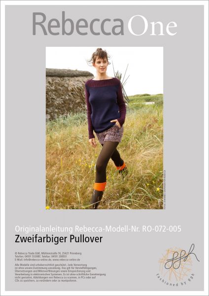 Strickanleitung - 2-farbiger Pullover