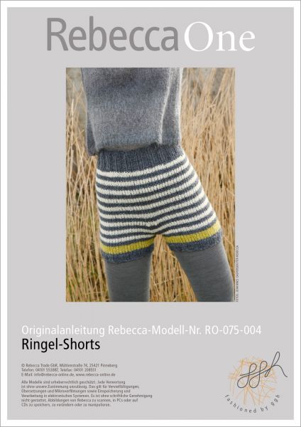 Knit pattern – Whorly stripe shorts