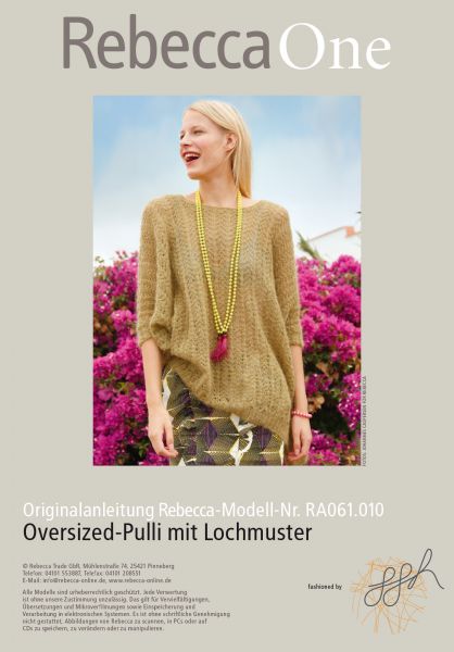 Oversized-Pulli mit Lochmuster