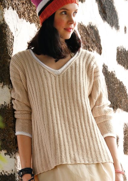Pullover mit V-Ausschnitt