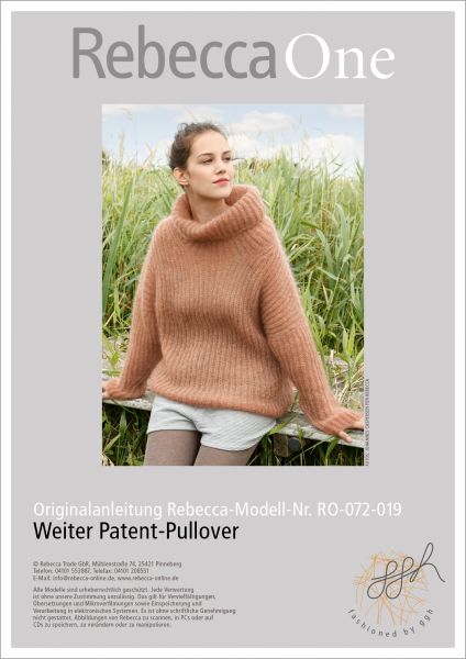 Strickanleitung - Weiter Patent-Pullover