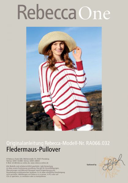 Fledermaus-Pullover mit Ringeln