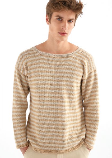 Geringelter Herrenpullover