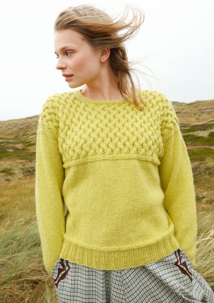 Sweater with Cable Yoke